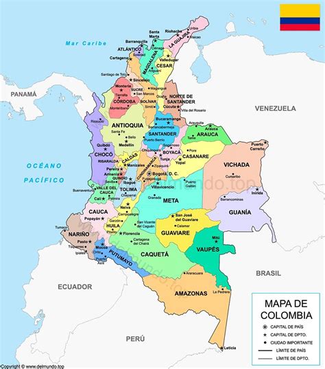 Departamentos Y Capitales De Colombia Artofit