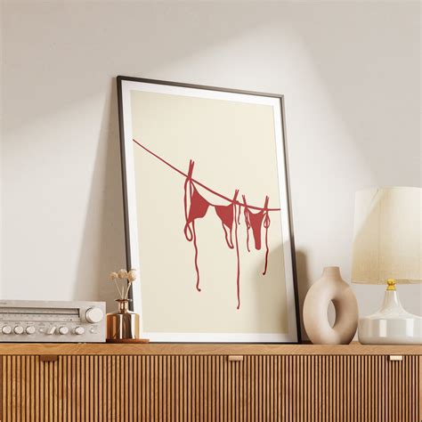 Bikini Print Coastal Cowgirl Wall Art French Prints For Bathroom Bikini Poster French Poster