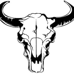 Bull Longhorn Skull Decal Sticker Vinyl Car Home Truck Window Laptop ...