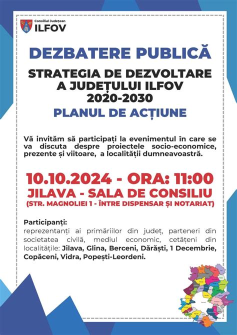 Dezbatere Publica Actualizare Strategia De Dezvoltare A Judetului Ilfov