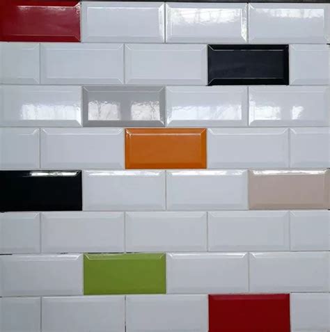 Azulejos Subway X Cocina Blanco Biselado Brillante En Venta En