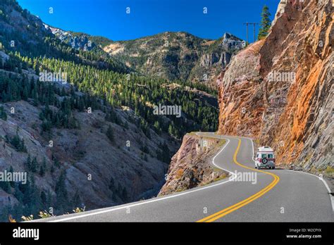 Usa Colorado Between Silverton And Ouray The Million Dollar Highway