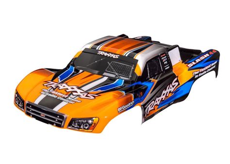 Carrosserie Traxxas Slash 4x4 Orange Et Bleu Passe Temps 3000