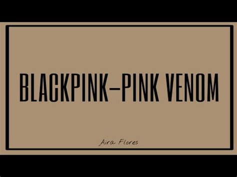 BLACKPINK Pink Venom Romanized Lyrics YouTube