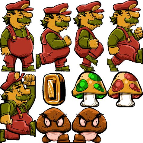 Supermario Sprite Sheet By Jakeallenesq On Deviantart