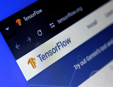 TensorFlow AI logo editorial stock image. Image of smartphone - 302110834