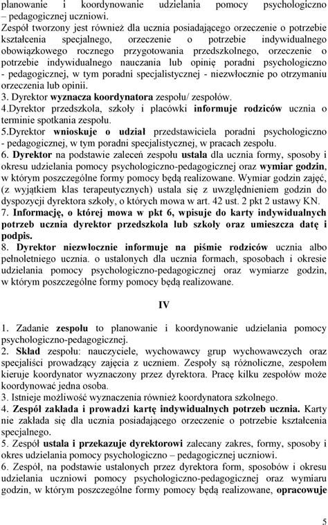 Procedura Udzielania Pomocy Psychologiczno Pedagogicznej W Zespole