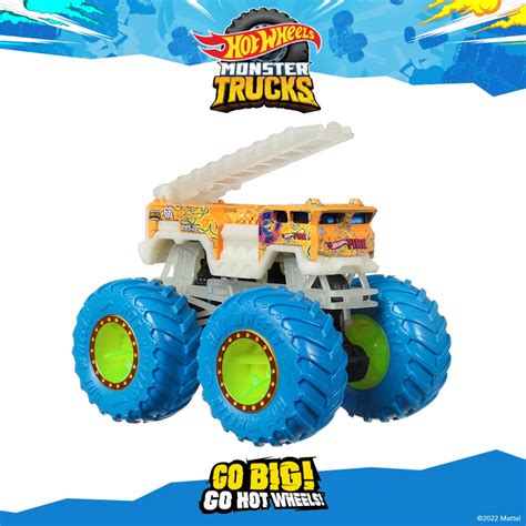 Hot Wheels Monster Trucks Glow In The Dark Alarm Hcb Shopee Malaysia