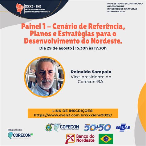 Confira os palestrantes confirmados para o PAINEL 1 do 1º dia do