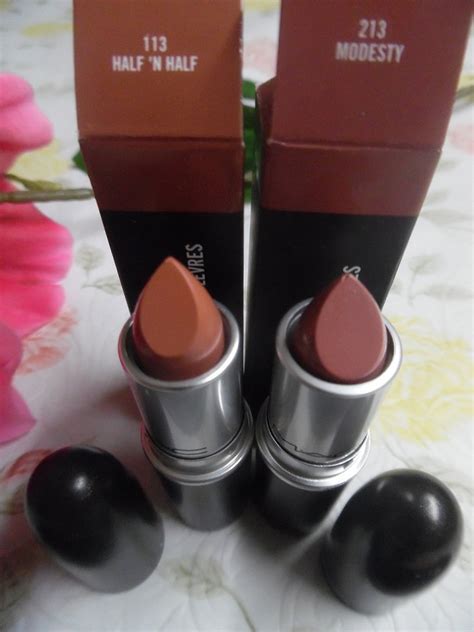 Mac Cosmetics Piece Nude Lipstick Set Half N Half Modesty Lip Base