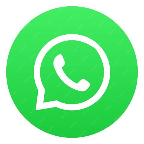 Logotipo De Whatsapp Redondo Aislado Sobre Fondo Blanco Vector Premium