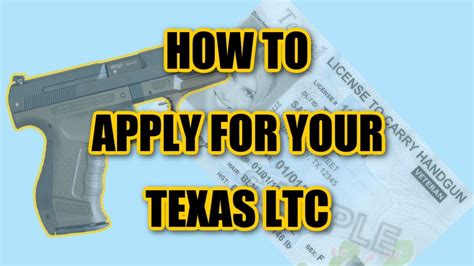 How To Apply For A Texas License To Carry Youtube