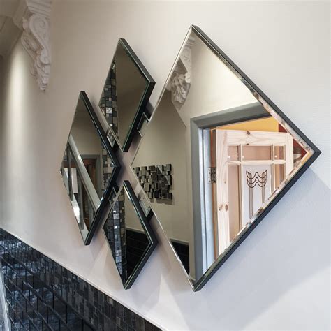 Diamond Art Deco Glass Mirror 74x122cm | Soraya Interiors UK