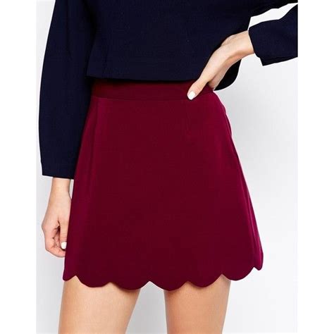 Asos A Line Mini Skirt With Scallop Hem Mini Skirts A Line Mini