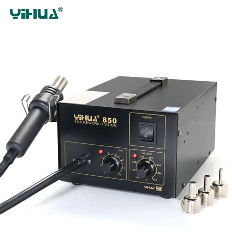 YIHUA 850 3 Nozzles Hot Air Soldering Station SMD Rework Station Lead