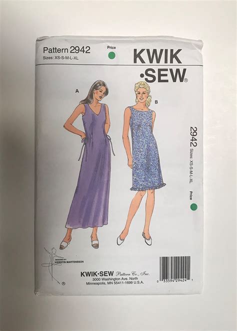 S Uncut Kwik Sew Sewing Pattern Womens Dresses Etsy