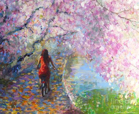 Blossom Alley Impressionistic Painting By Svetlana Novikova