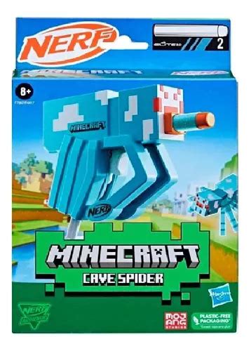 Nerf Pistola Minecraft Cave Spider Dardos Hasbro