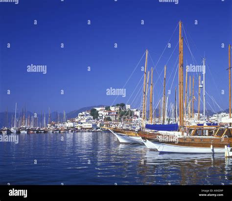 Sightseeing Excursion Boats Marmaris Harbour Aegean Coastline Turkey