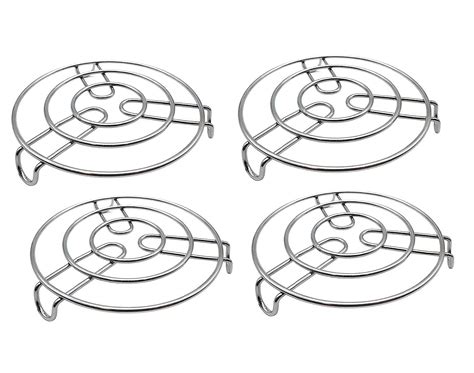 DELTA Stainless Steel Trivet Set Of Steel Pot Cooker Donga Stands Heat Resistant Hot Plate