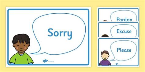 Good Manners Vocabulary Display Posters Vocabulary Good Manners Manners