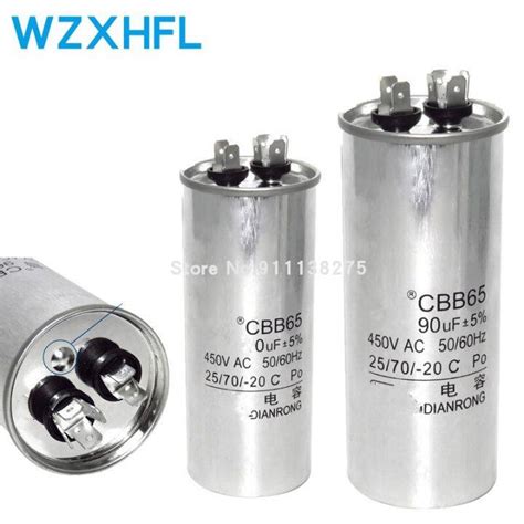 Cbb65 Air Conditioner Compressor Start Capacitor 6 10 16 20 30 40 50 60 70 80uf 450v Wzxhfl