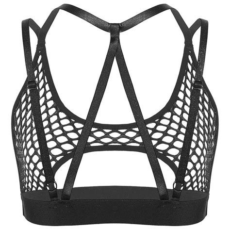 Fishnet Bra Fishnet Top Underboob Crop Top Fishnet Lingerie Etsy