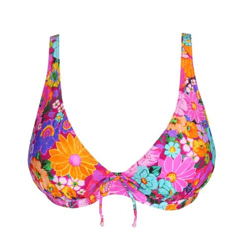 Bikini Top Overdele Primadonna Najac Plunge Bikini Top Floral Explosion