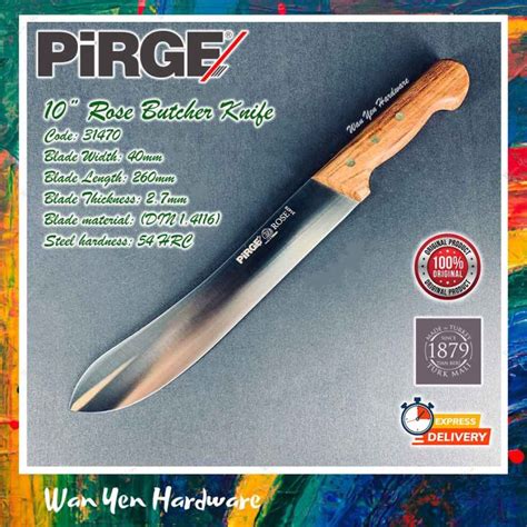 Made In Turkey 10 Pirge 31470 Rose Bullnose Knife Butcher Knife