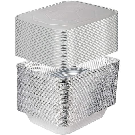 Comfy Package 9x13 Aluminum Foil Pans Disposable With Lids Half