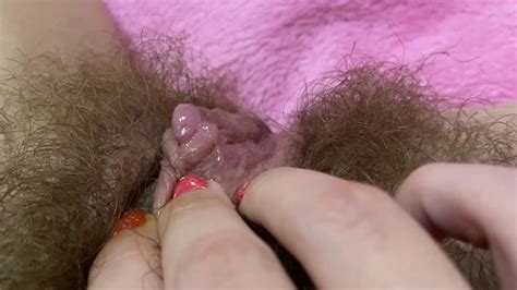 Cuteblonde Pulsating Clitoris Orgasm Wet Hairy Pussy