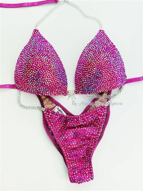 Competition Bikini Set Rhinestone Fitness Npc Bikini Suit Ifbb Figure Competition Suit Posing