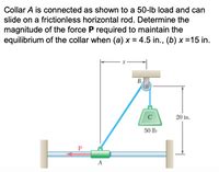 Answered Collar A Is Connected As Shown To A Bartleby