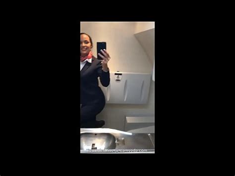 Latina Stewardess Joins The Masturbation Mile High Club In The Lavatory And Cums Xnxx