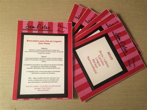 Kit de Brincadeiras para Chá de Lingerie Victoria Elo7