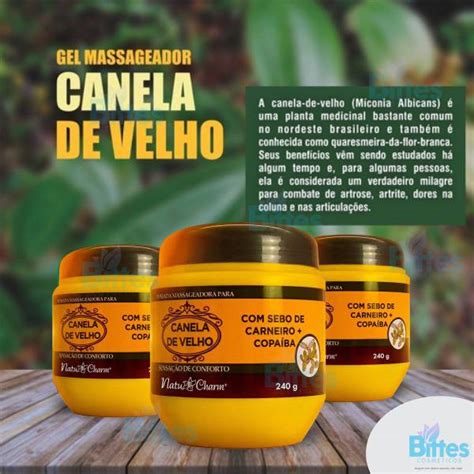 10 POMADA MASSAGEADORA CANELA DE VELHO NATU CHARM COSMÉTICOS ATACADO