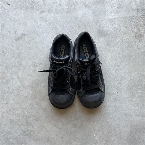 Skechers Women's Black Oxfords | Depop