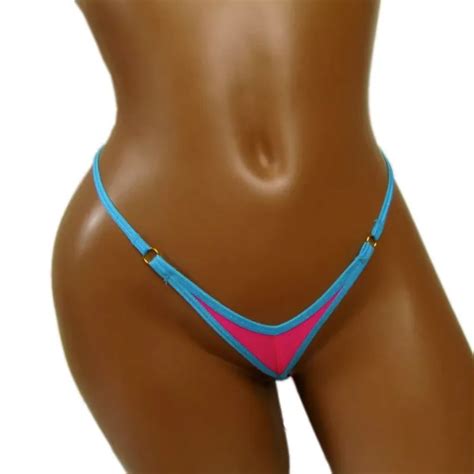 V Back Thongs Women Sexy Bikini G Strings Mini Micro Swim Panties Tanga