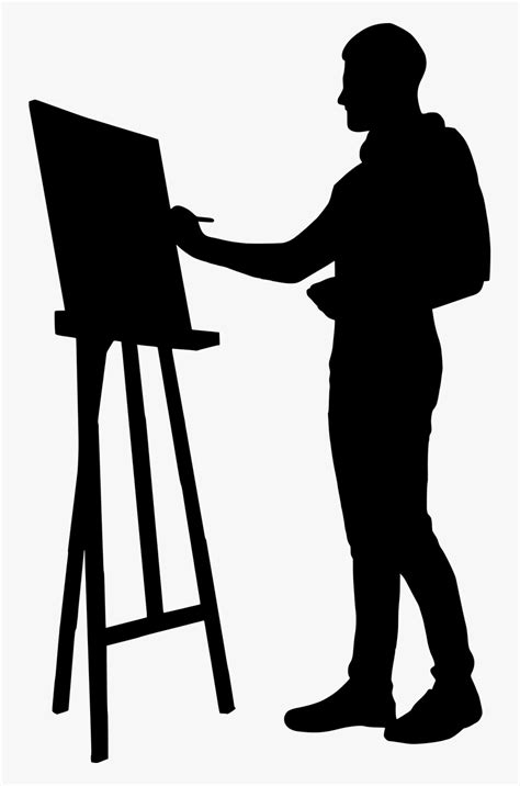 Icon - Painter Silhouette , Free Transparent Clipart - ClipartKey