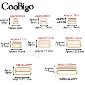 Mm Mm Metal Lingerie Bra Strap Ring Sliders Adjuster Bikini Hook For Lingerie Adjustment