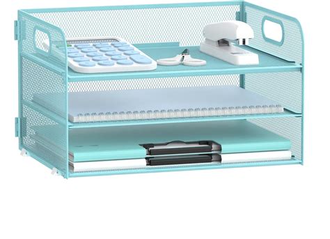 Amazon Supeasy Tier Paper Organizer With Handle Mesh Desk