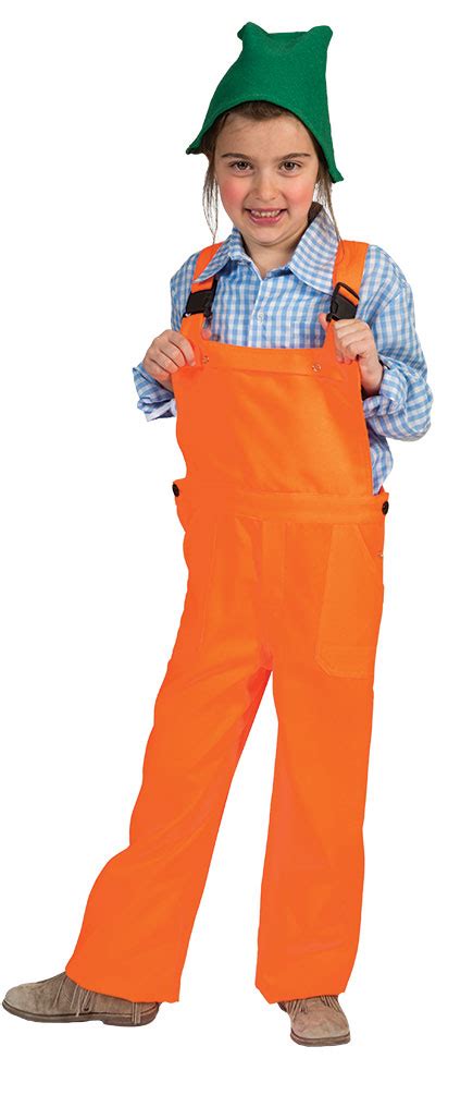 Zwerg Kostüm Kinder Zwergenmütze Zwerg Latzhose orange