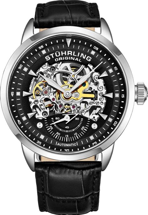 Stuhrling Executive Automatique Squelette Homme Auto Vent Bracelet En