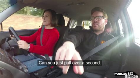 Big Titted Brunette Fucked By Instructor In The Car In POV Uploaded By Donkbbs