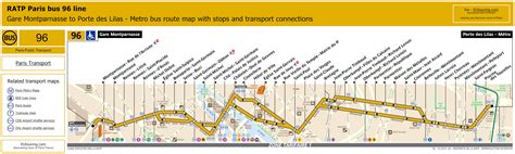 Paris Bus Maps And Timetables For Bus Lines 90 To 99