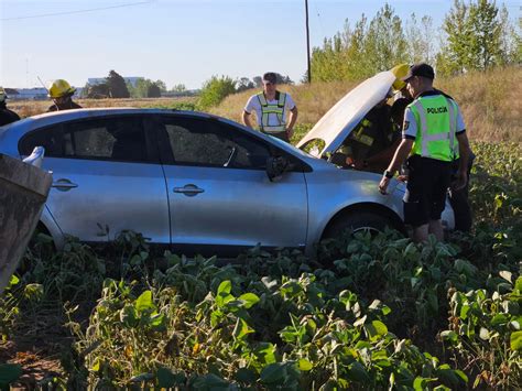 Despiste Y Vuelco En Ruta Provincial 101 A Unos 9 Km De General Pico