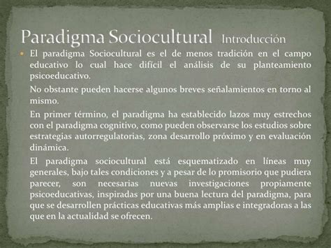 Paradigma Sociocultural