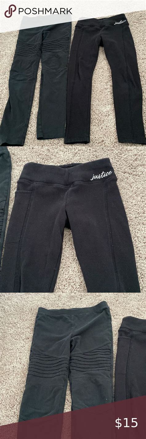 Black Justice Leggings Size 7 Justice Leggings Leggings Comfy Leggings