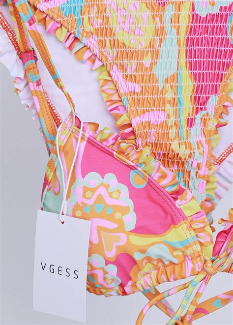 Frill Paisley Print Multi Color Bikini Set Modlily USD 36 98