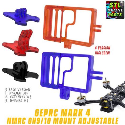 GEPRC Mark Frame NamelessRC Naked Gopro Hero Mount STL File For Cults